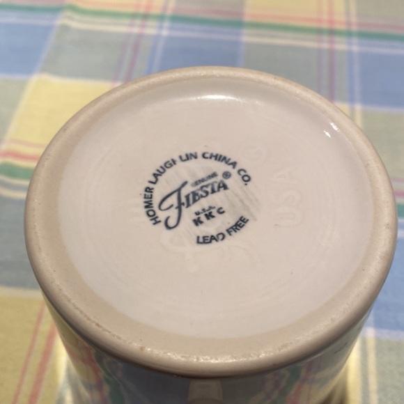 Fiestaware 1996 mug. 60 th anniversary logo. Never used. Display use only. - Picture 2 of 6